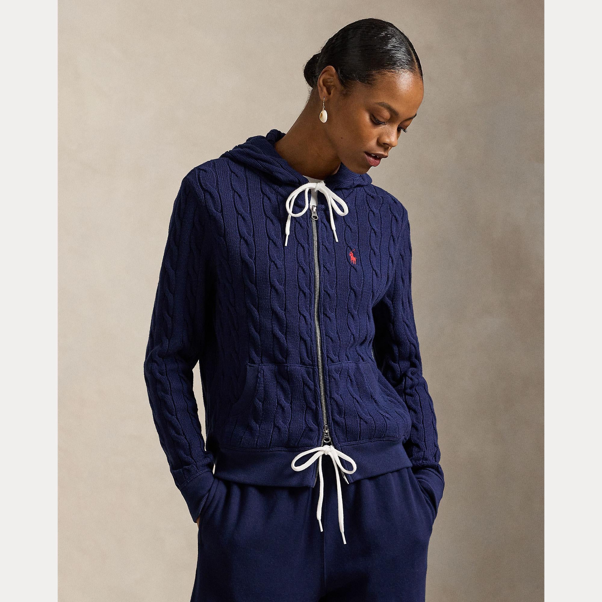 felpa con cappuccio in maglia 211-959124 001 RALPH LAUREN POLO 