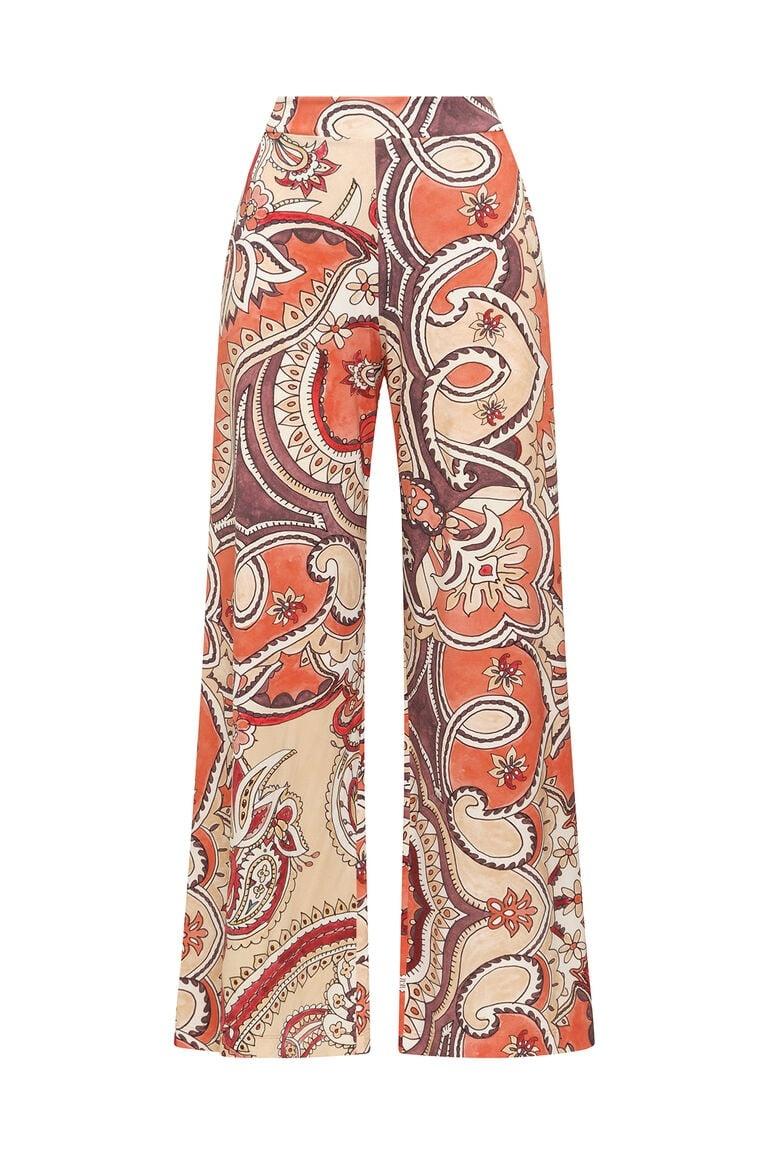 pantalone hippie lotus JH8053 70671 B3107 SALMONE/BIANCO/M MALI'PARMI 