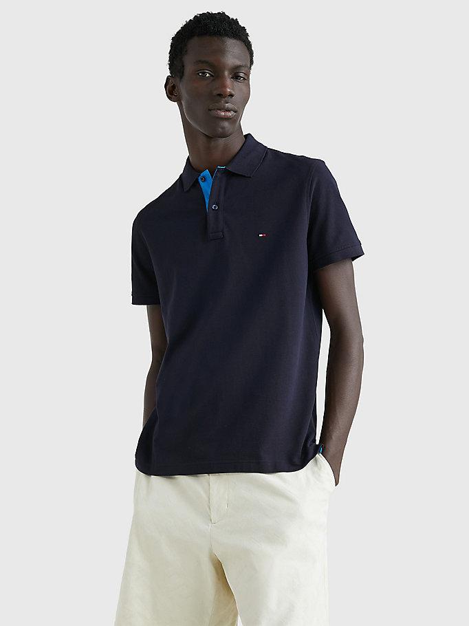 Polo con chiusura in contrasto MW0MW30756 DW5 TOMMY HILFIGER 