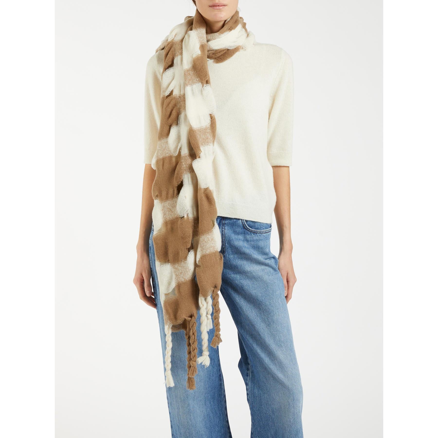 sciarpa check con frange AMICHE 001 MARella ACCESSORI 