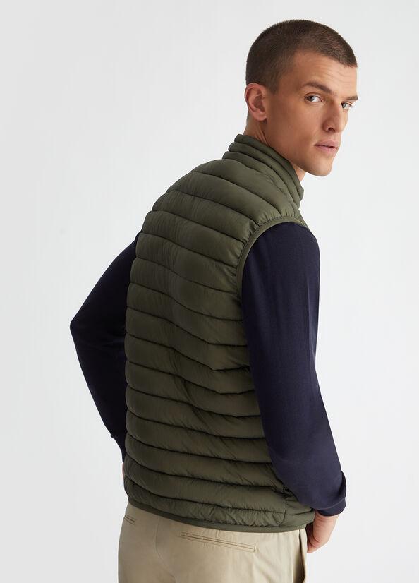 gilet smanicato con patch M000P104GILETJEANS ARMY GREEN liU JO 