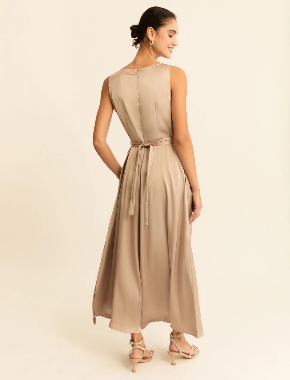 abito elegante smanicato in raso EMMGITA 006 EMME MARELLA 