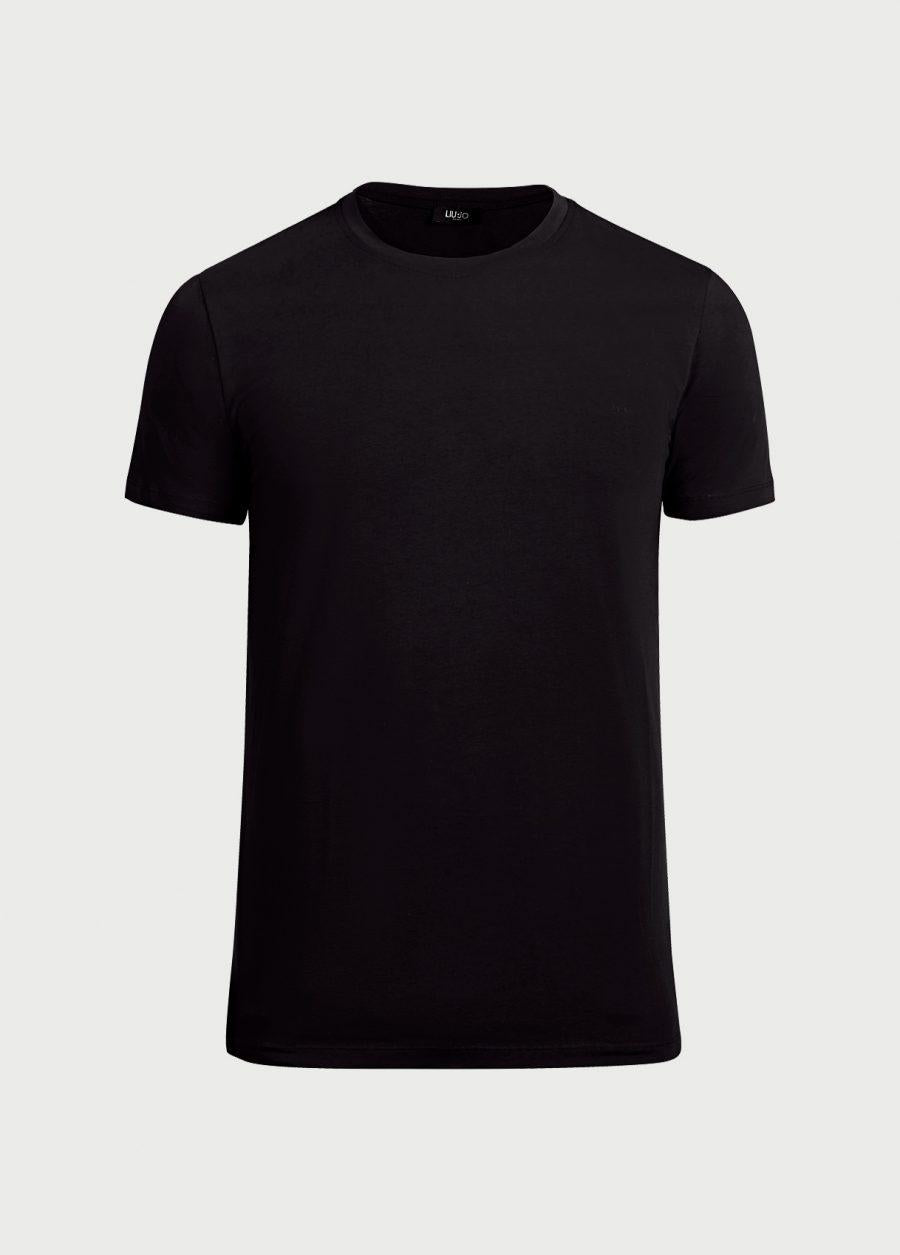 T-shirt iconic con logo M000P204SHORTLOGO BLACK liU JO 