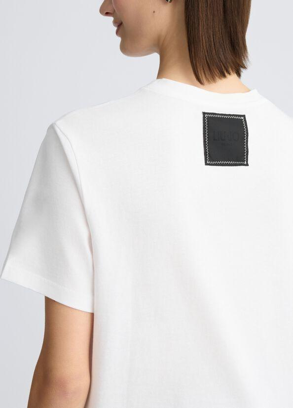 t-shirt basic con patch CA5392J6308 11111 liU JO 
