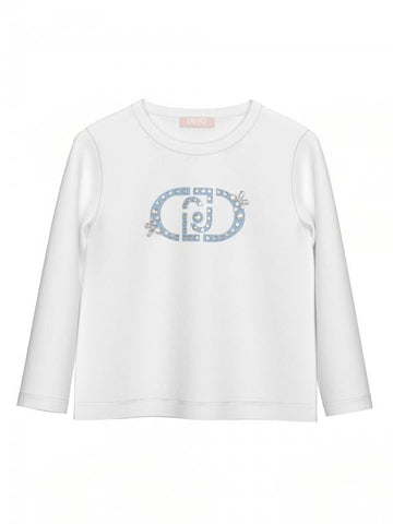 t-shirt logata KA6061JS003 C3865 LIU JO JUNIOR 