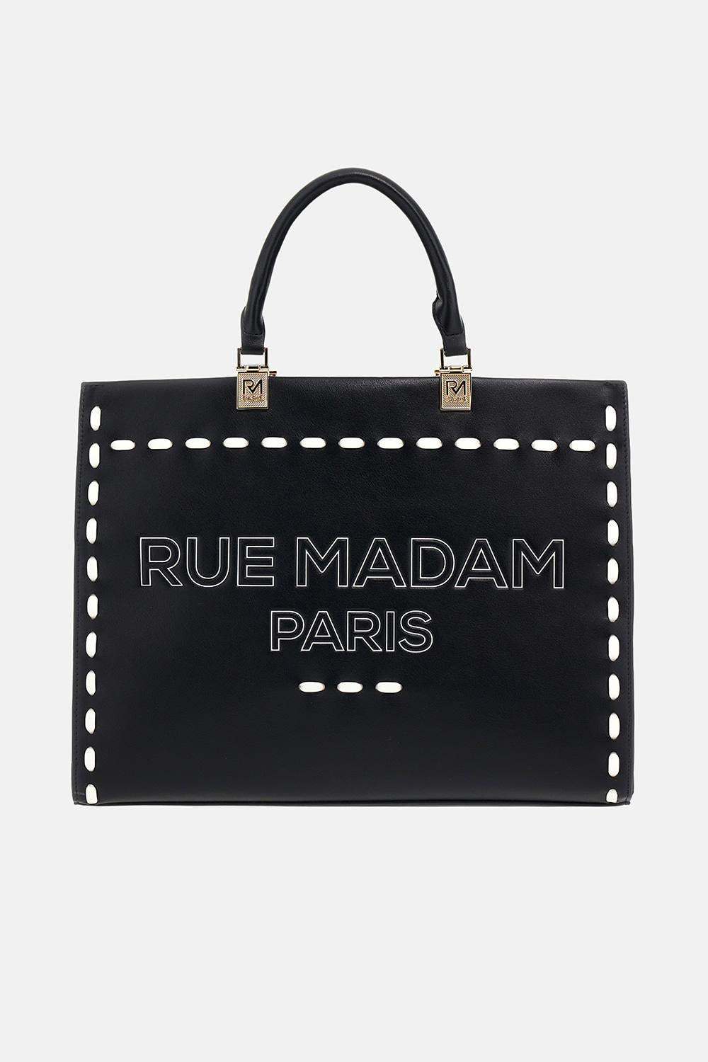 Borsa Iconique spring tote 1531ICONIQUE BLACK RUE MADAM PARIS 