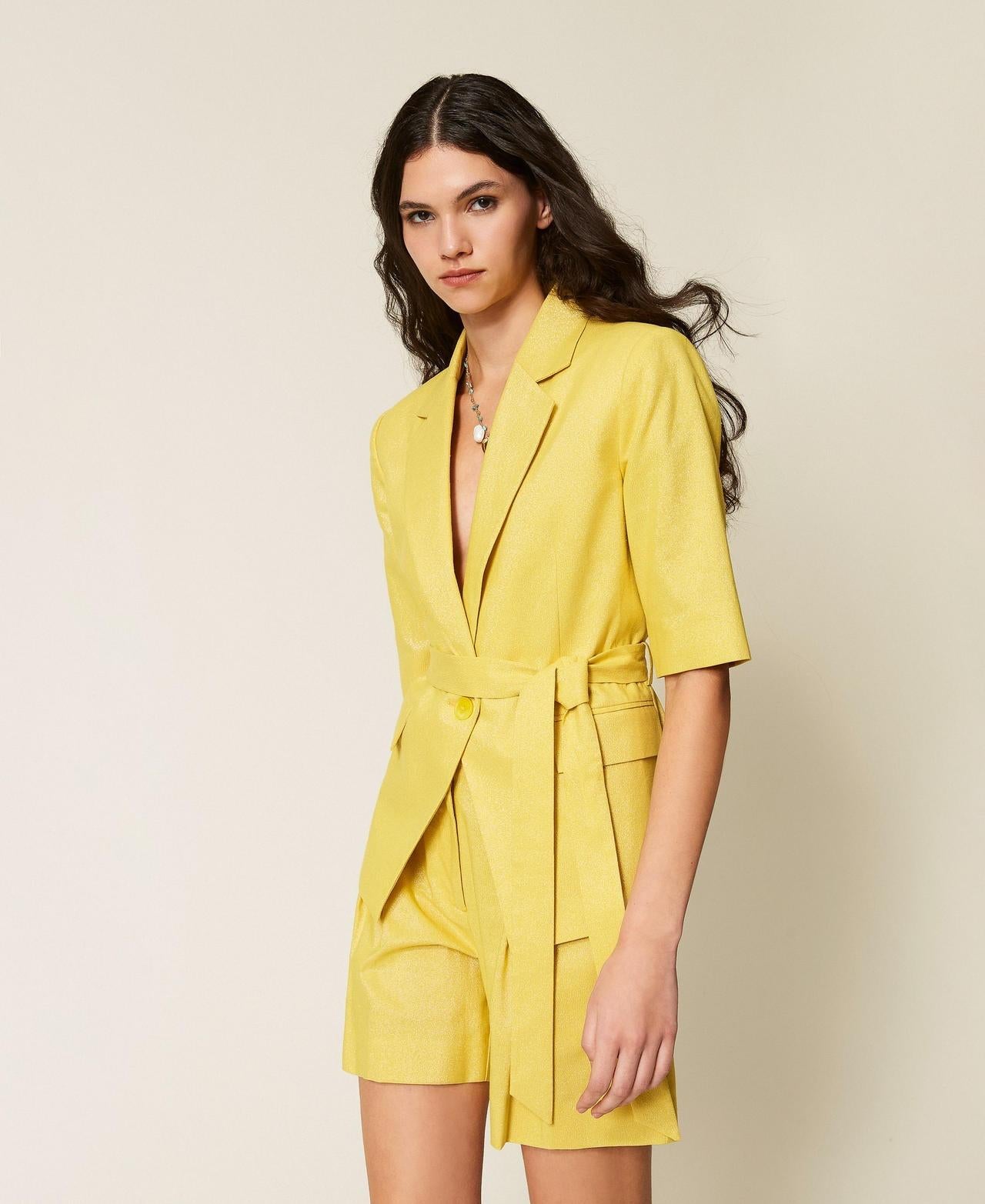 giacca blazer in misto lino lurex 261AT2070 13459 TWINSET ACTITUDE 