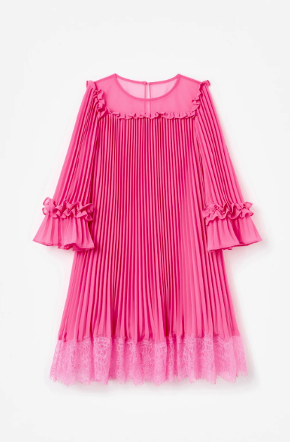 abito chiffon rosa 737M-P PINK CHIFFON SELF-PORTRAIT 