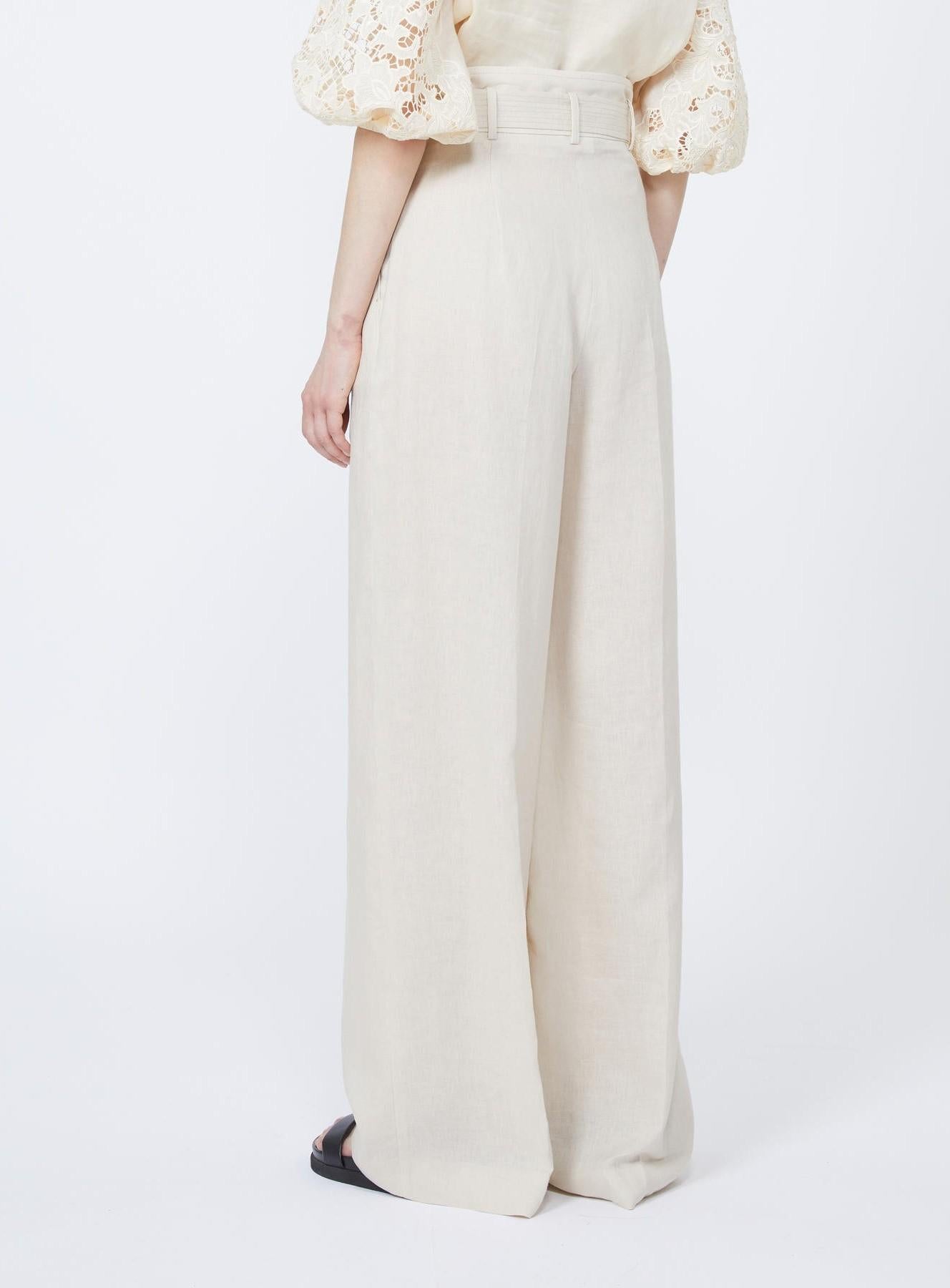 pantalone in tela di lino MSTMATERIA 002 MAXMARA STUDIO 