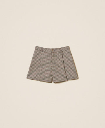Shorts in pied de poule 252GJ2103 12717 TWINSET GIRL 