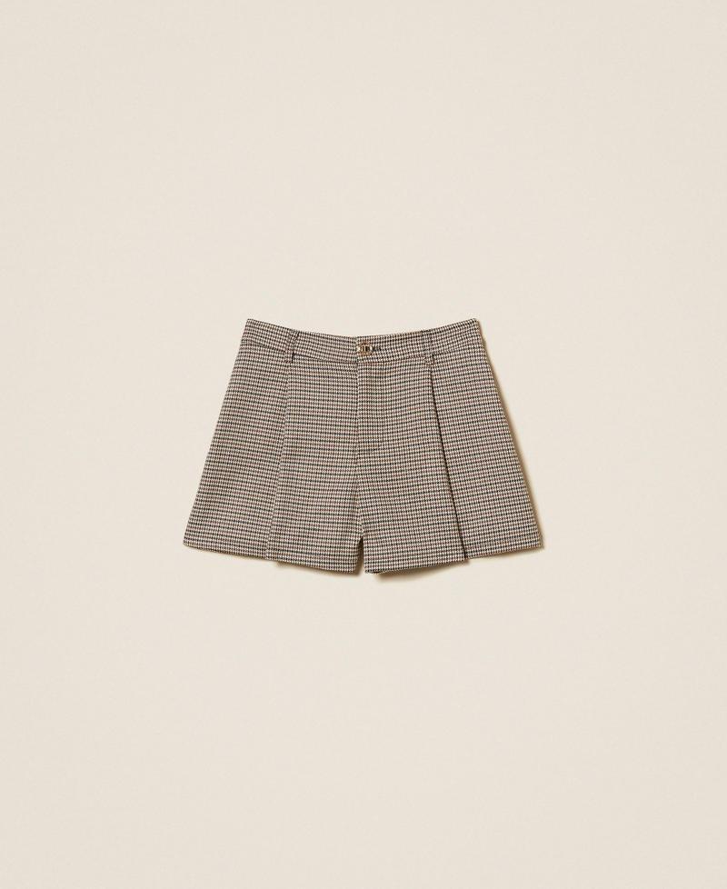 Shorts in pied de poule 252GJ2103 12717 TWINSET GIRL 