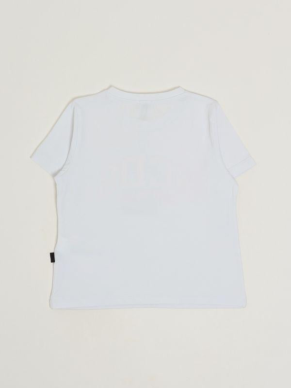 t-shirt con logo in contrasto C1GJQC541J336 100P GCDS 