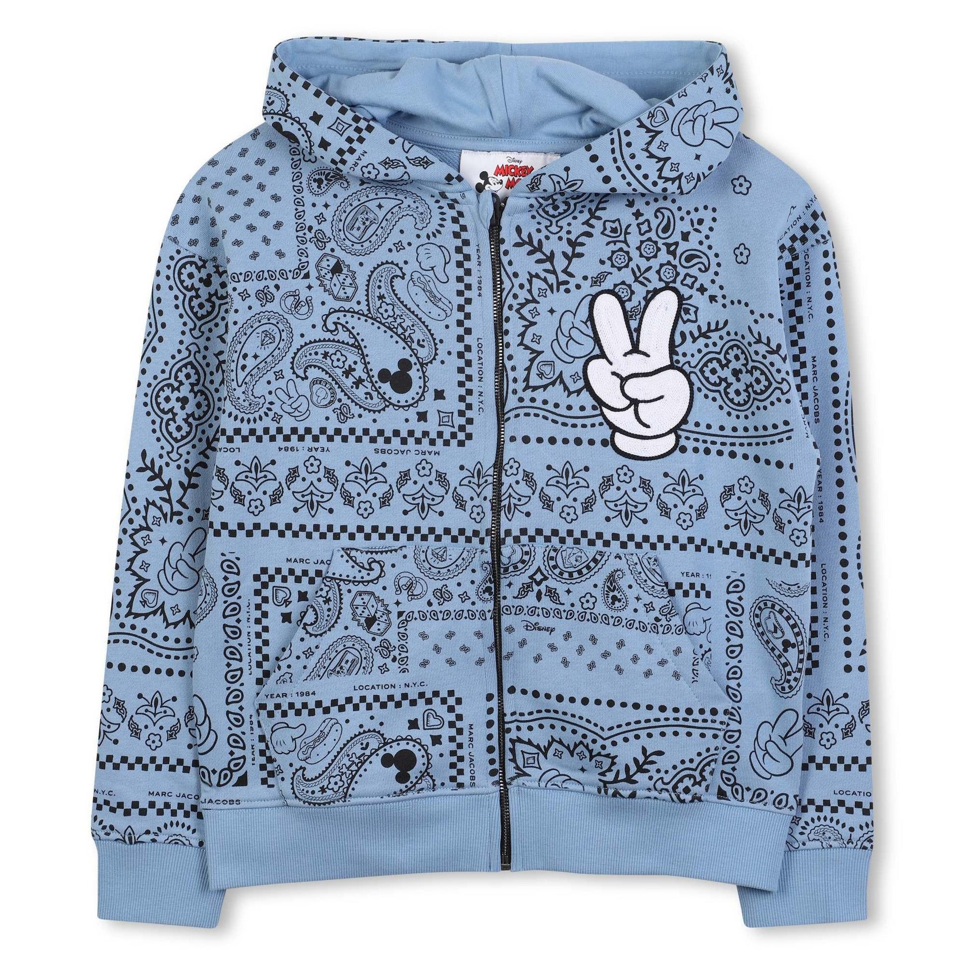 felpa full zip topolino W60630 822 MARC JACOBS KIDS 