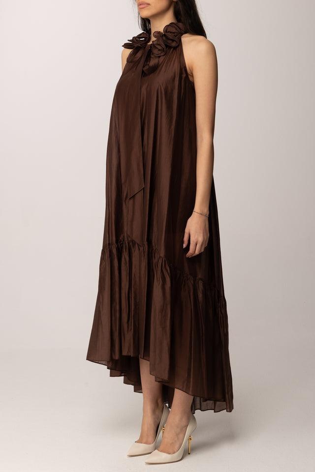 abito lungo con volant 261AP2185 10780 TWINSET ACTITUDE 