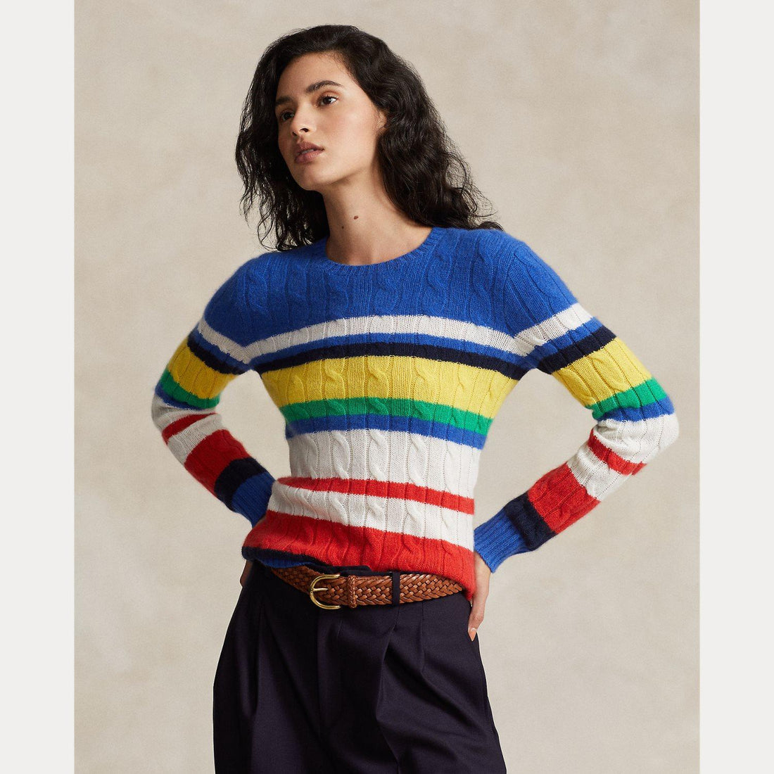 Maglione multicolor in cashmere 211-924446 001 RALPH LAUREN POLO 