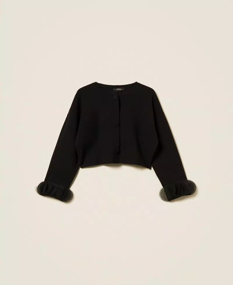 giacca corta in maglia 252AP3010 00006 TWINSET ACTITUDE 