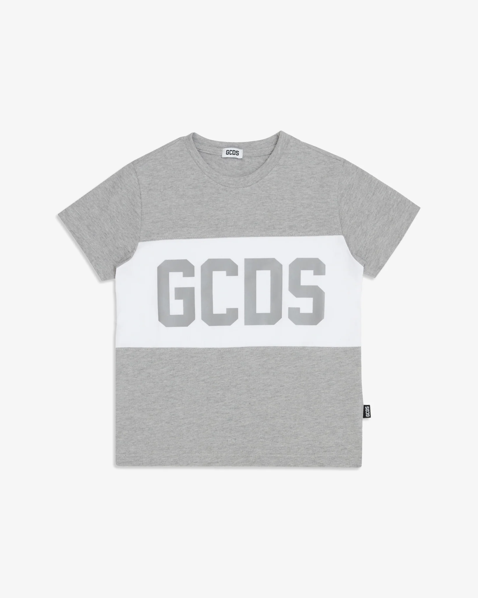 T-shirt con logo contrasto B2JU2329JF1 93 MELANGE GREY GCDS 