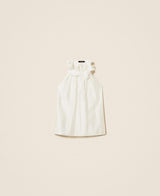 TWINSET ACTITUDE top con volant Bianco