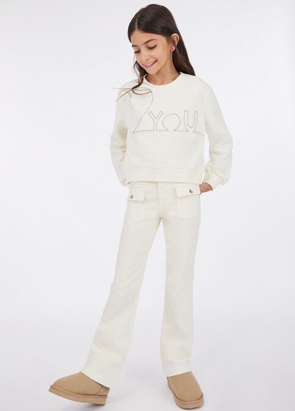 pantalone in cotone stretch GF5050T012A 71322 LIU JO JUNIOR 