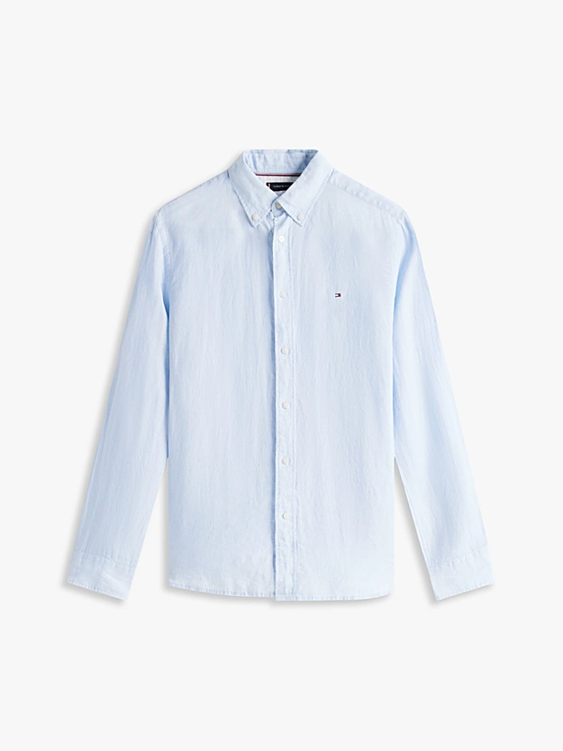 camicia in puro lino MW0MW34602 C1O TOMMY HILFIGER 