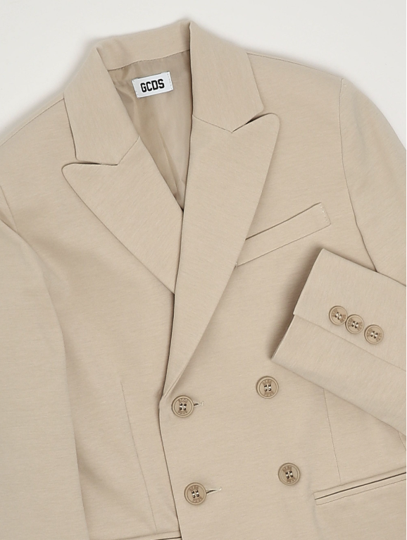 blazer doppiopetto logato C1BJQA510T328 320U GCDS 