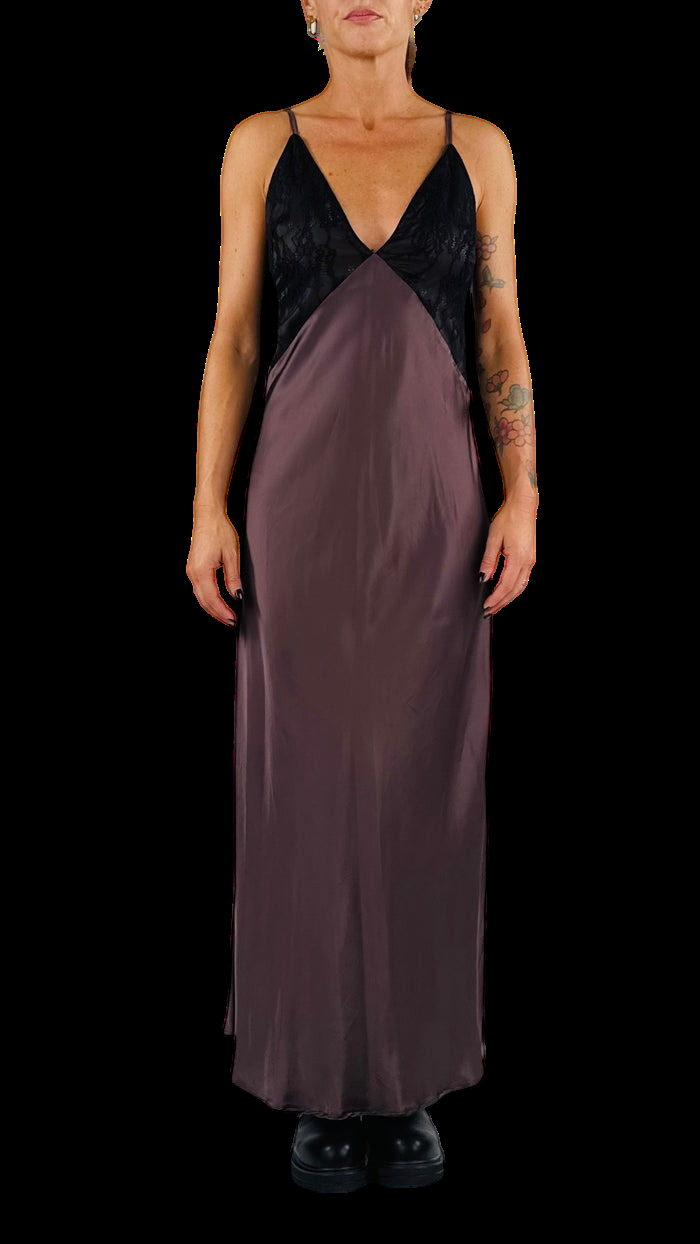 abito corto in satin TF1089 MORO VICOLO 