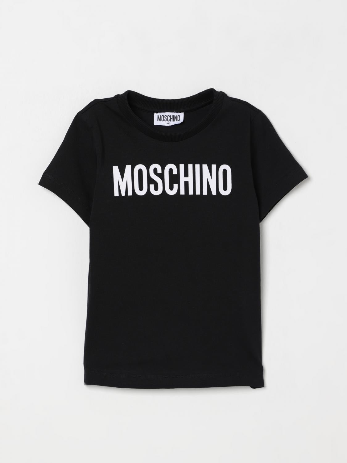 t-shirt con logo HUM05CLBA10 60100 MOSCHINO KIDS 