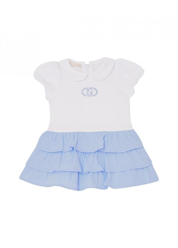 abito con gonna a balze HA6067JS003 C3865 LIU JO JUNIOR 