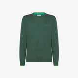 SUN68 maglioncino con collo in contrasto Verde
