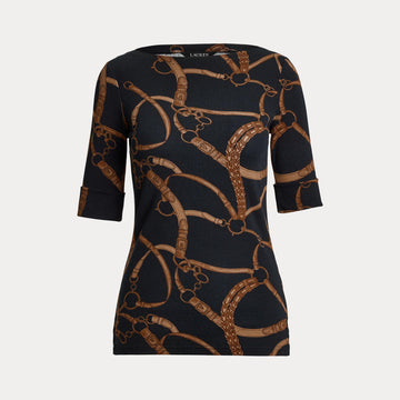 t-shirt con stampa cintura 200-971107 001 LAUREN RALPH LAUREN 