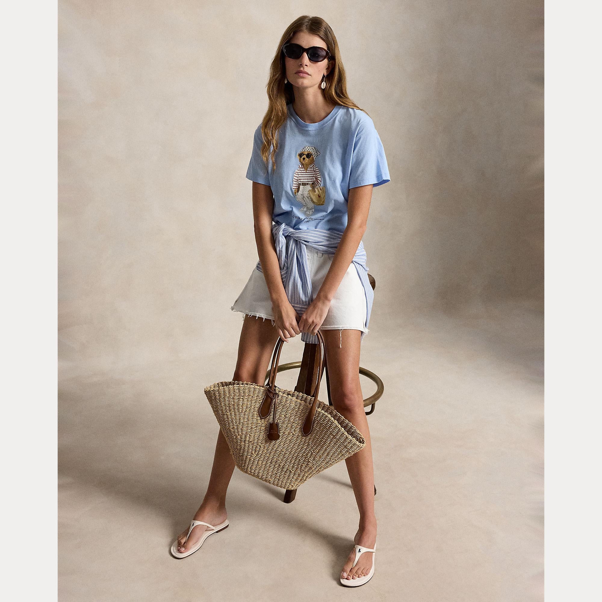 t-shirt con orsetto polo 211-A12734 001 RALPH LAUREN POLO 