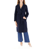 EMME MARELLA cappotto con cinta Blu