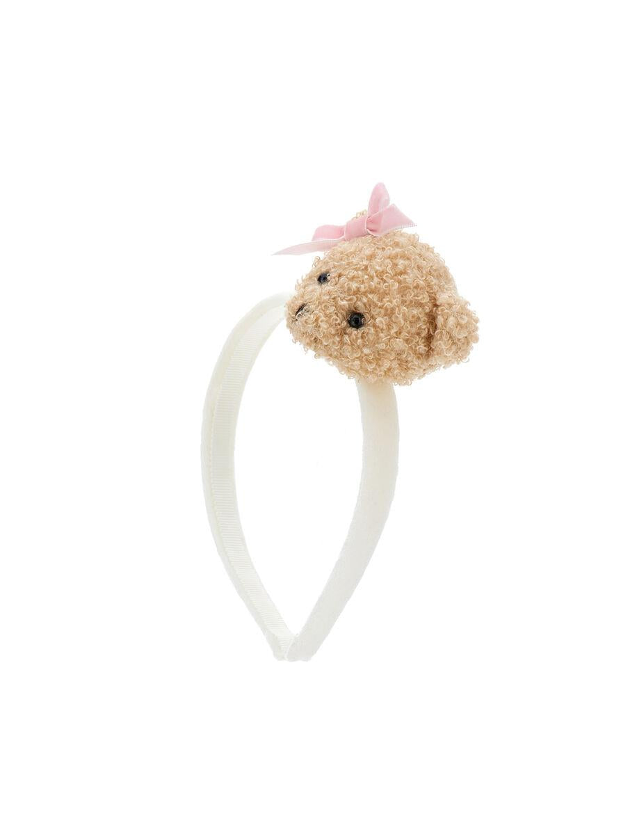 cerchietto in velluto con orsetto 39D007 4747 0090 MONNALISA 