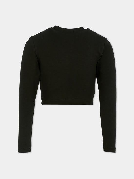 t-shirt cropped con logo KFTS023 JE013 N000 PINKO 