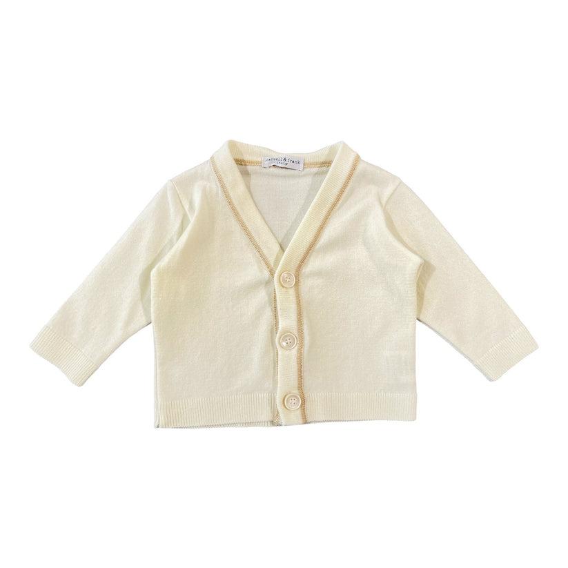 cardigan con profili MF4443I PANNA/BEIGE MANUELL&FRANK 