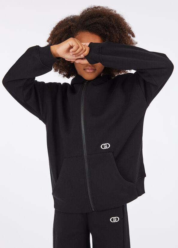 felpa con cappuccio e zip GF5146F0326 22222 LIU JO JUNIOR 