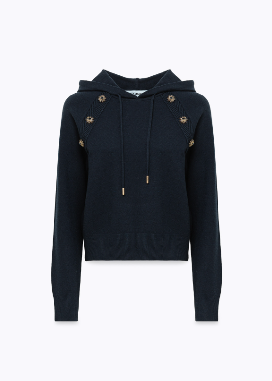 maglia con bottoni gioiello RF5256MA41R 93812 Blugirl 