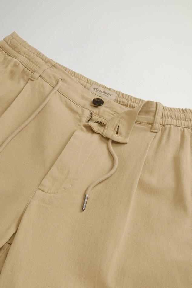 pantaloni milton in cotone e lino CFWOTR2027MRUT5288 7436 WOOLRICH 