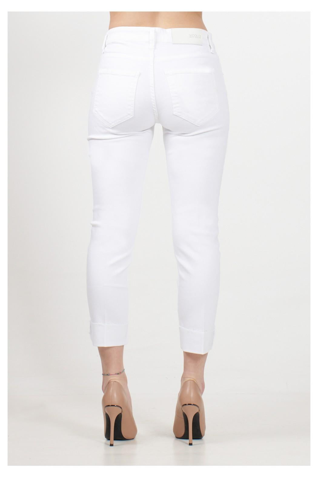 jeans con risvolto DB5104 BURRO VICOLO 