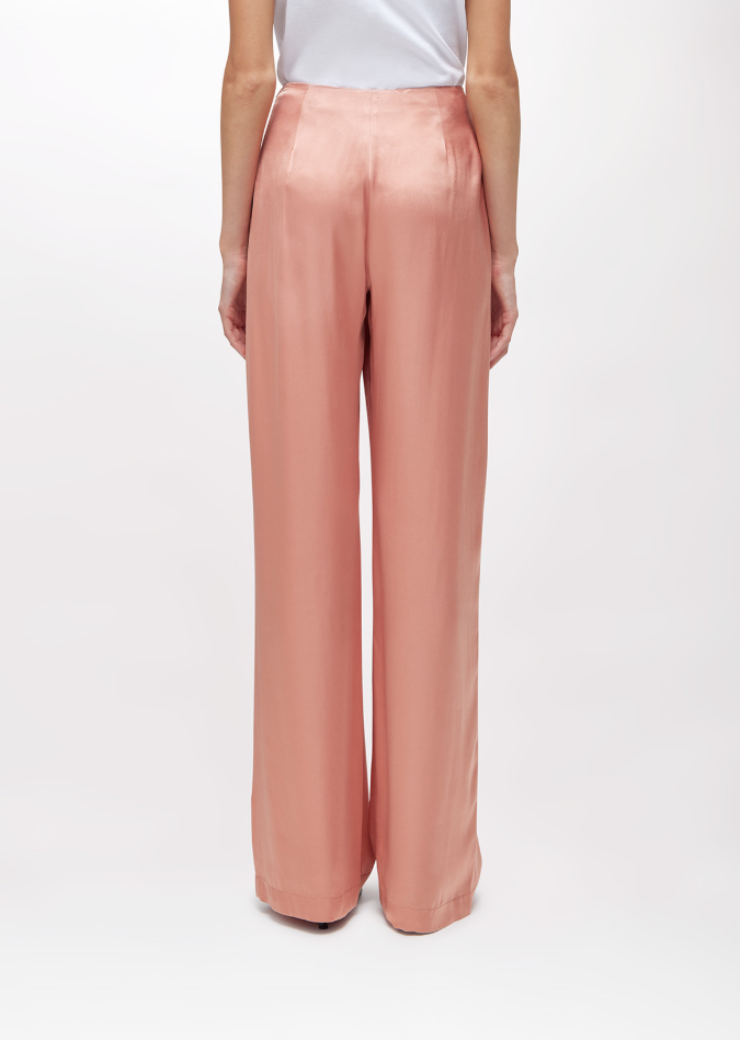 pantalone dritto in raso RA6002T448A 61220 Blugirl 