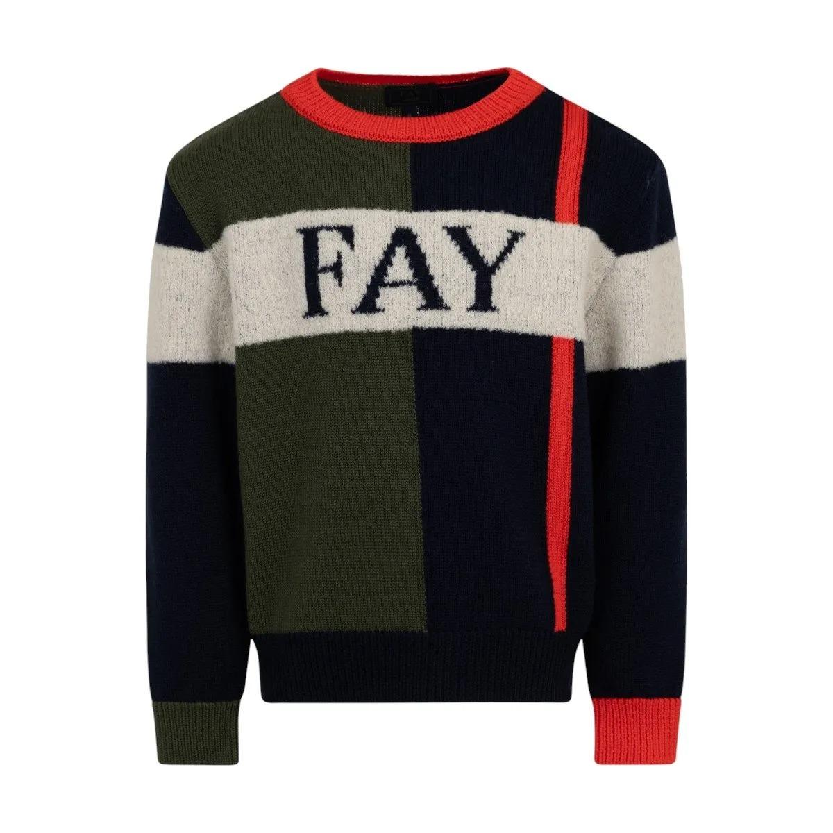 maglione in lana con logo FX9P60 W0012 999 FAY 