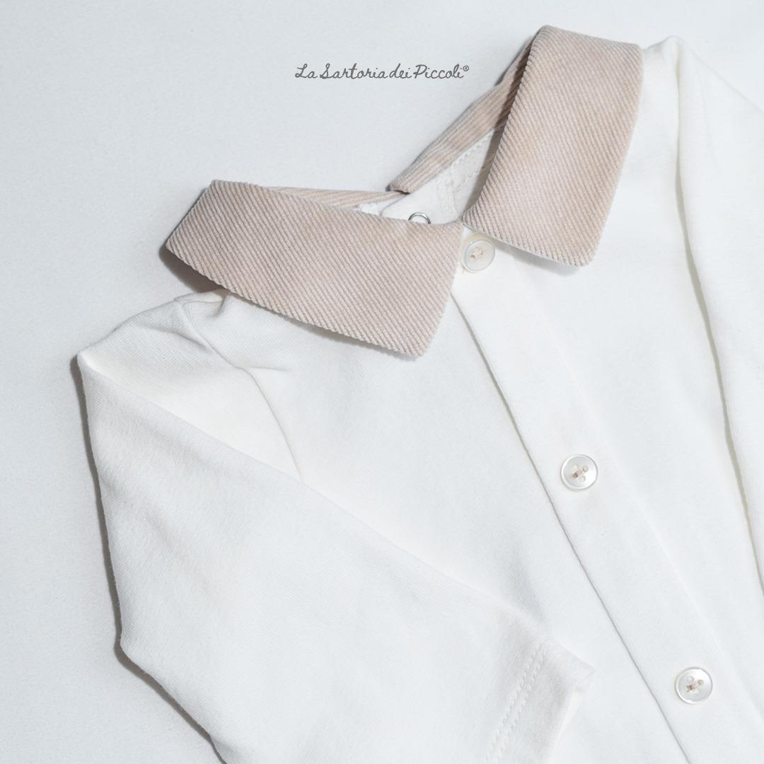 pagliaccetto con colletto a contrasto LP1112 UNI LA SARTORIA DEI PICCOLI 
