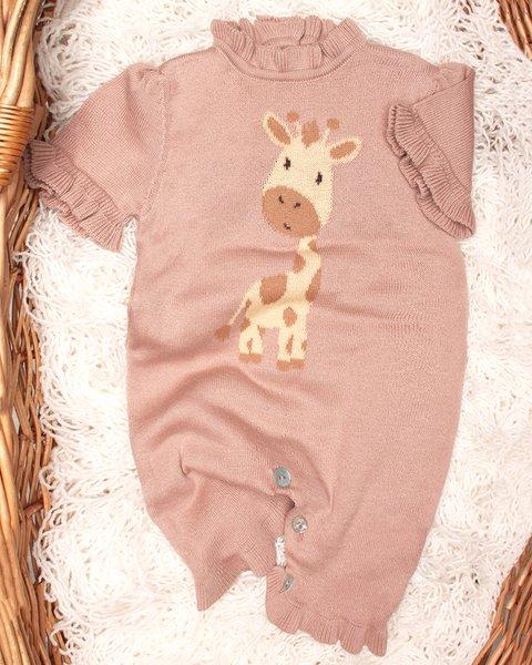 tutina con giraffa in puro cotone 045524 TRAMONTO MAGLIFICIO DI VERONA 