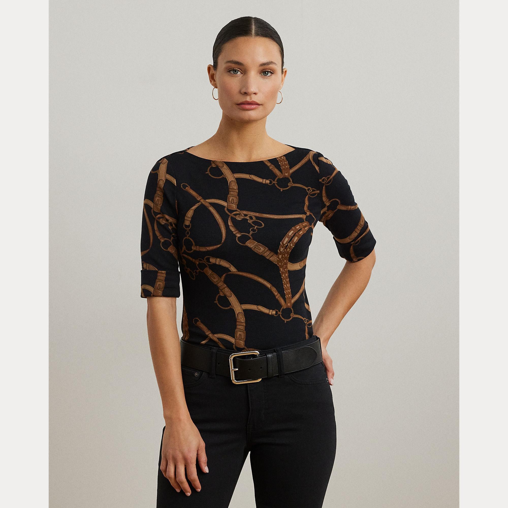 t-shirt con stampa cintura 200-971107 001 LAUREN RALPH LAUREN 
