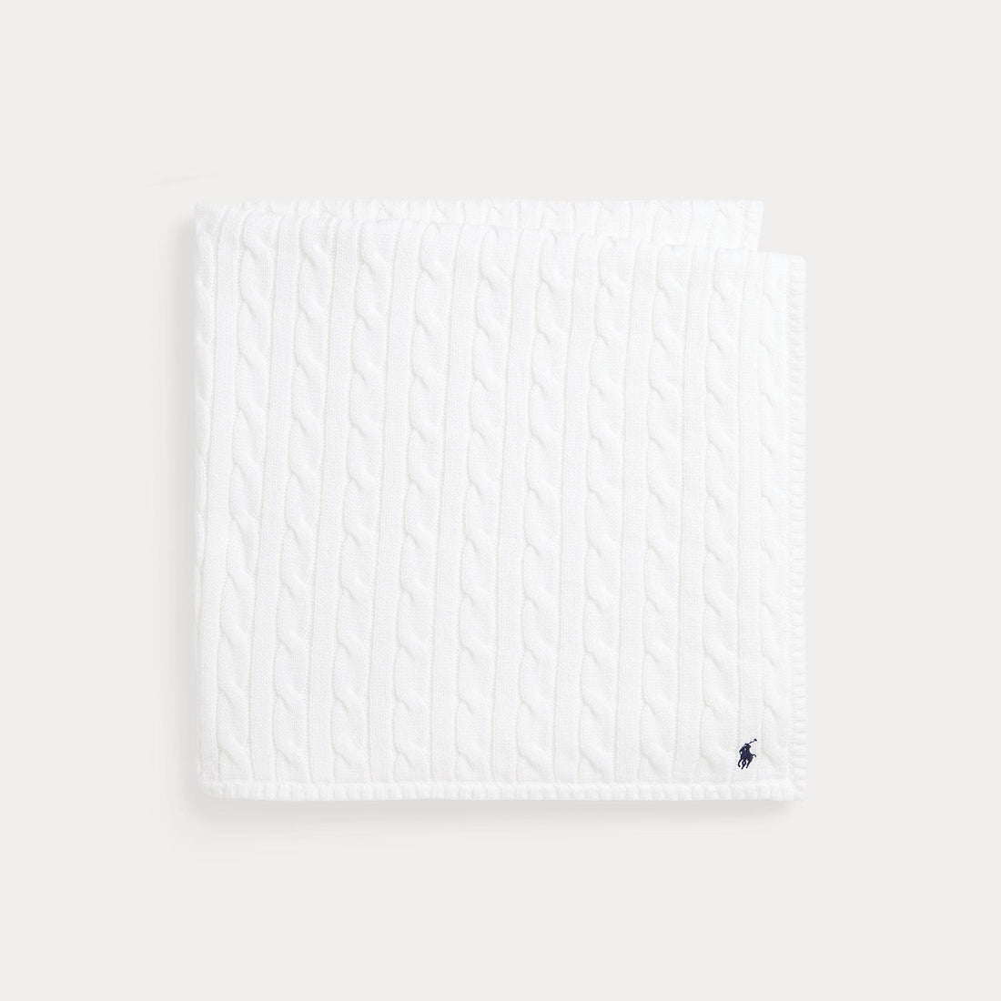 coperta a trecce in cotone 320966893004 WHITE RALPH LAUREN POLO 