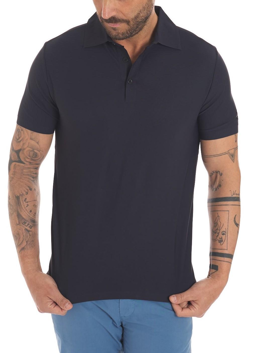 polo in tessuto tecnico super stretch HE841001 BLUE HESKIMO 
