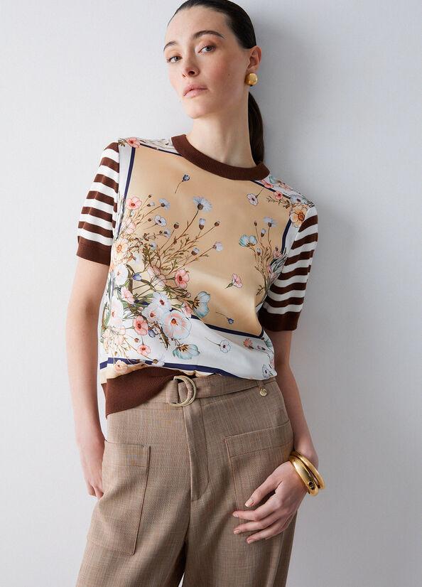 t-shirt con inserti WA6386MS49I P9245 LIU JO WHITE 