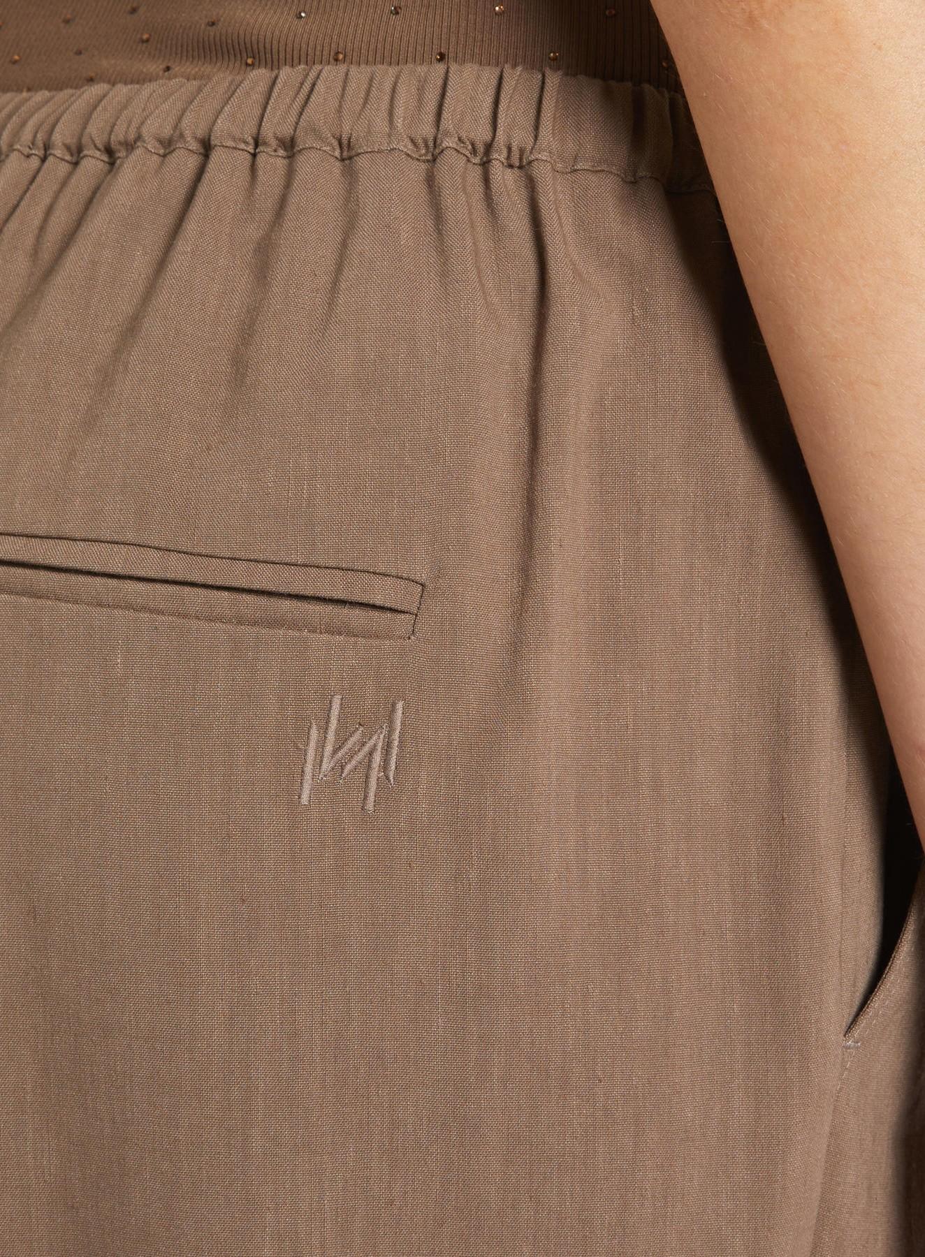 pantalone in lino MLMALLORO 001 MARella MONOCHROME 