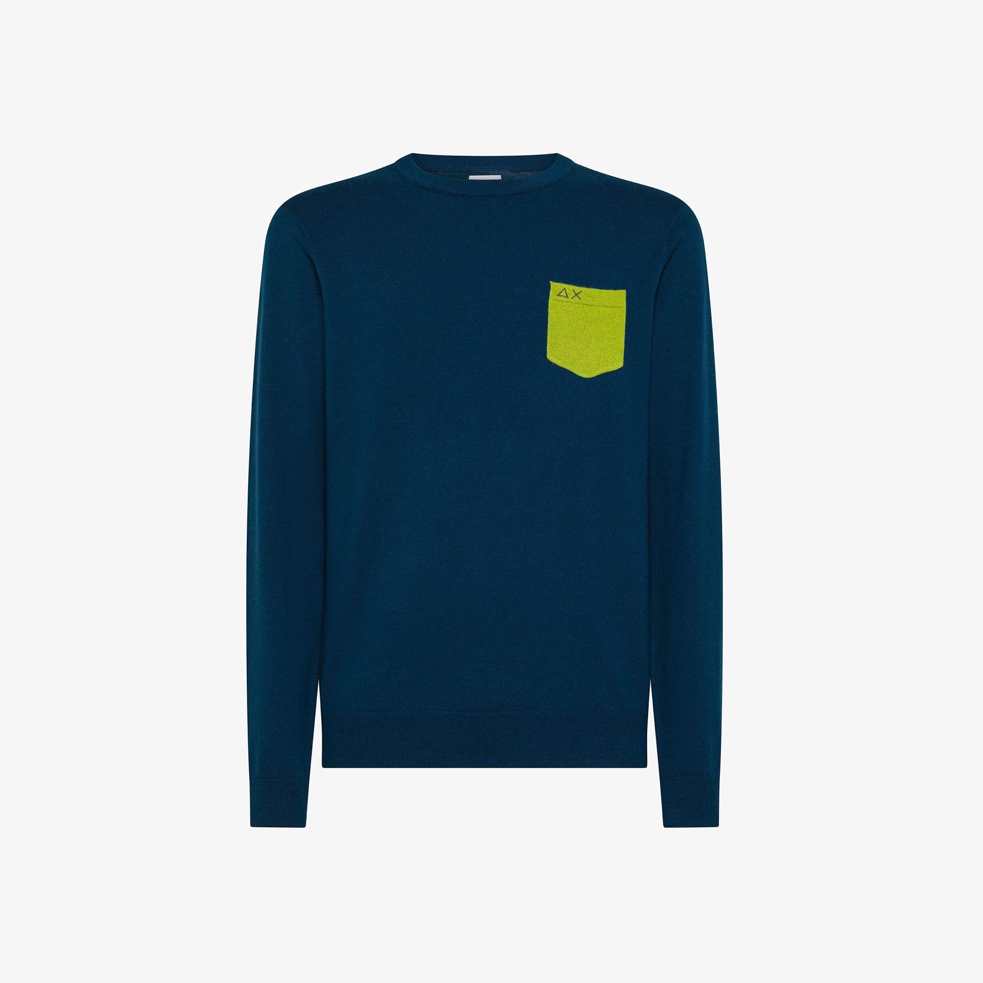 maglione con taschino e toppe K45147 78 SUN68 