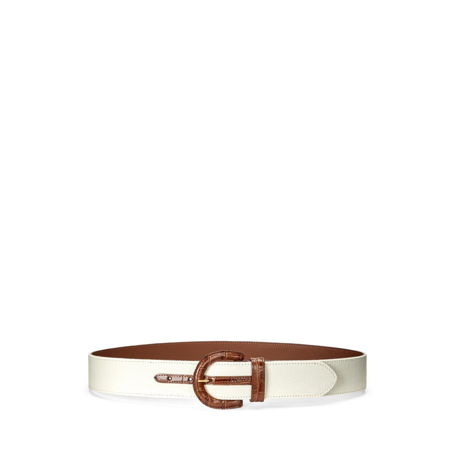 CINTURA IN TELA E PELLE 412-860695 001 LAUREN RALPH LAUREN 